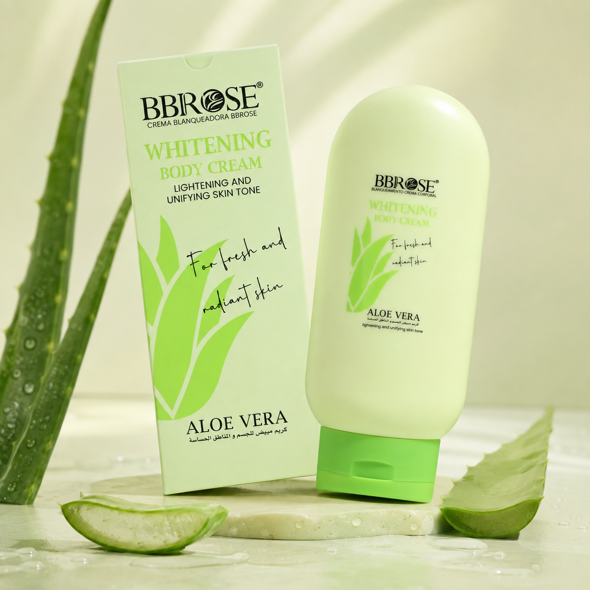 BBROSE Aloe Vera Whitening Body Cream – Lightening & Unifying Care for Body and Sensitive Areas