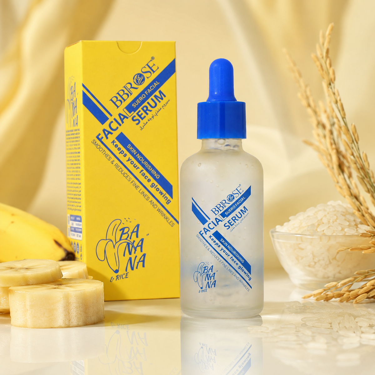 BBROSE Banana & Rice Facial Serum – Nourishing, Smoothing & Radiance Care