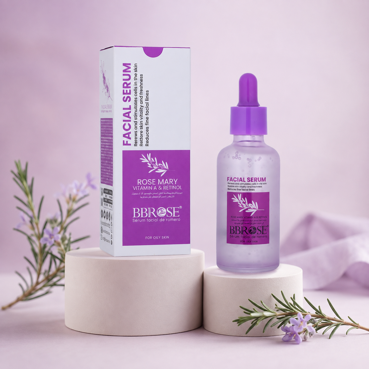 Rosemary Vitamin A & Retinol Facial Serum (50ml) | Renews & Stimulates Skin Cells | Restores Vitality & Freshness | Reduces Fine Lines for a Youthful Glow