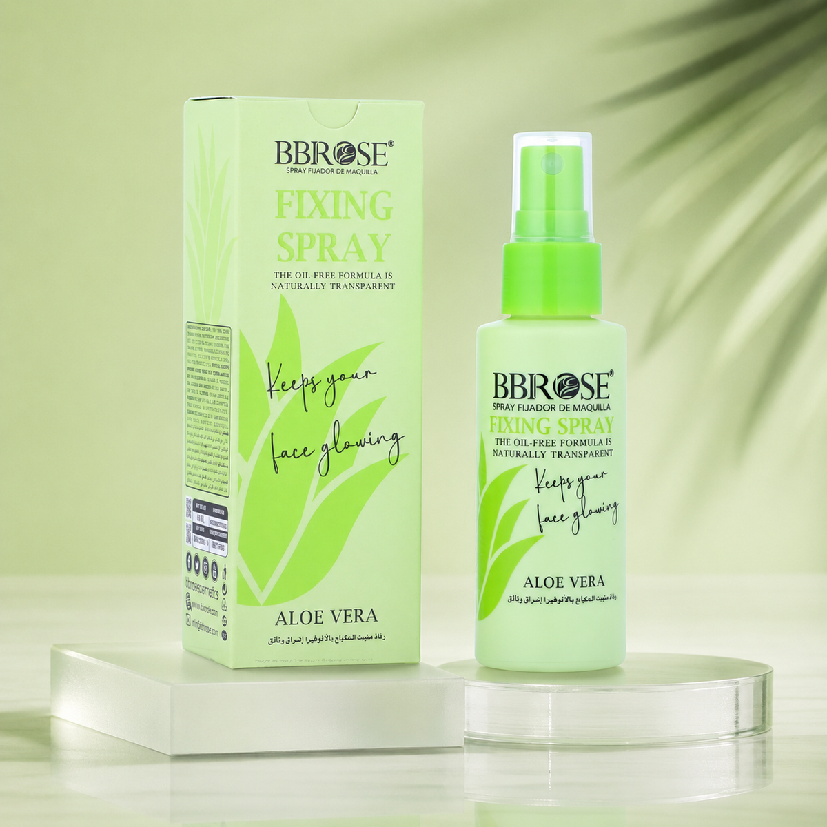 BBROSE Aloe Vera Fixing Spray – Oil-Free Transparent Makeup Setting Mist