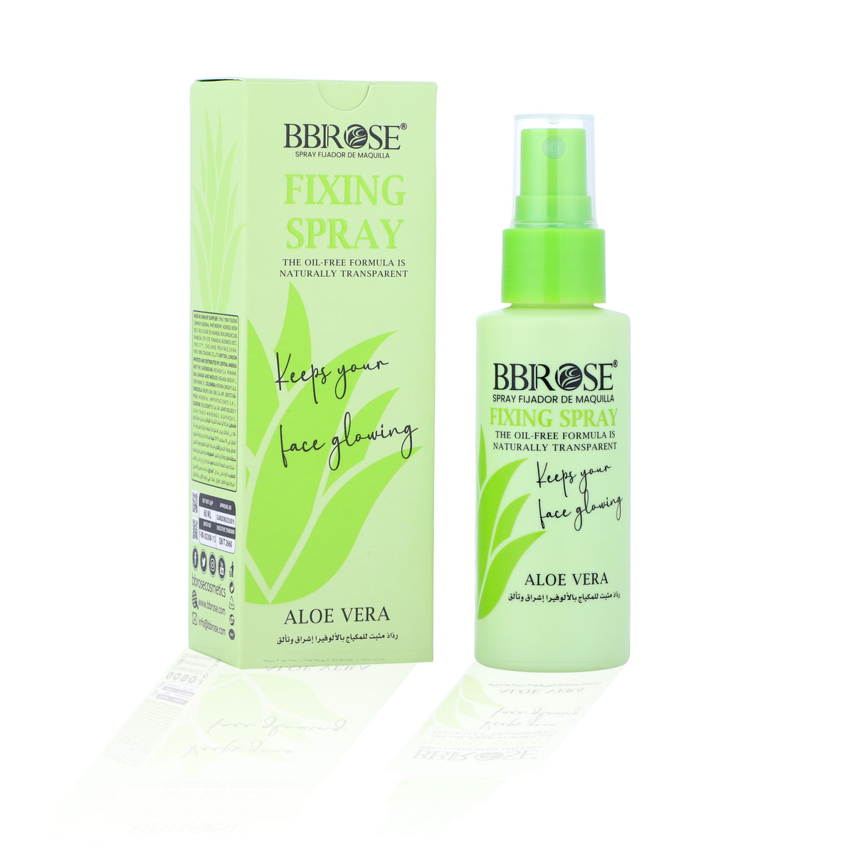 BBROSE Aloe Vera Fixing Spray – Oil-Free Transparent Makeup Setting Mist