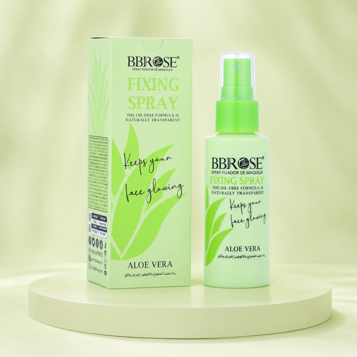 BBROSE Aloe Vera Fixing Spray – Oil-Free Transparent Makeup Setting Mist