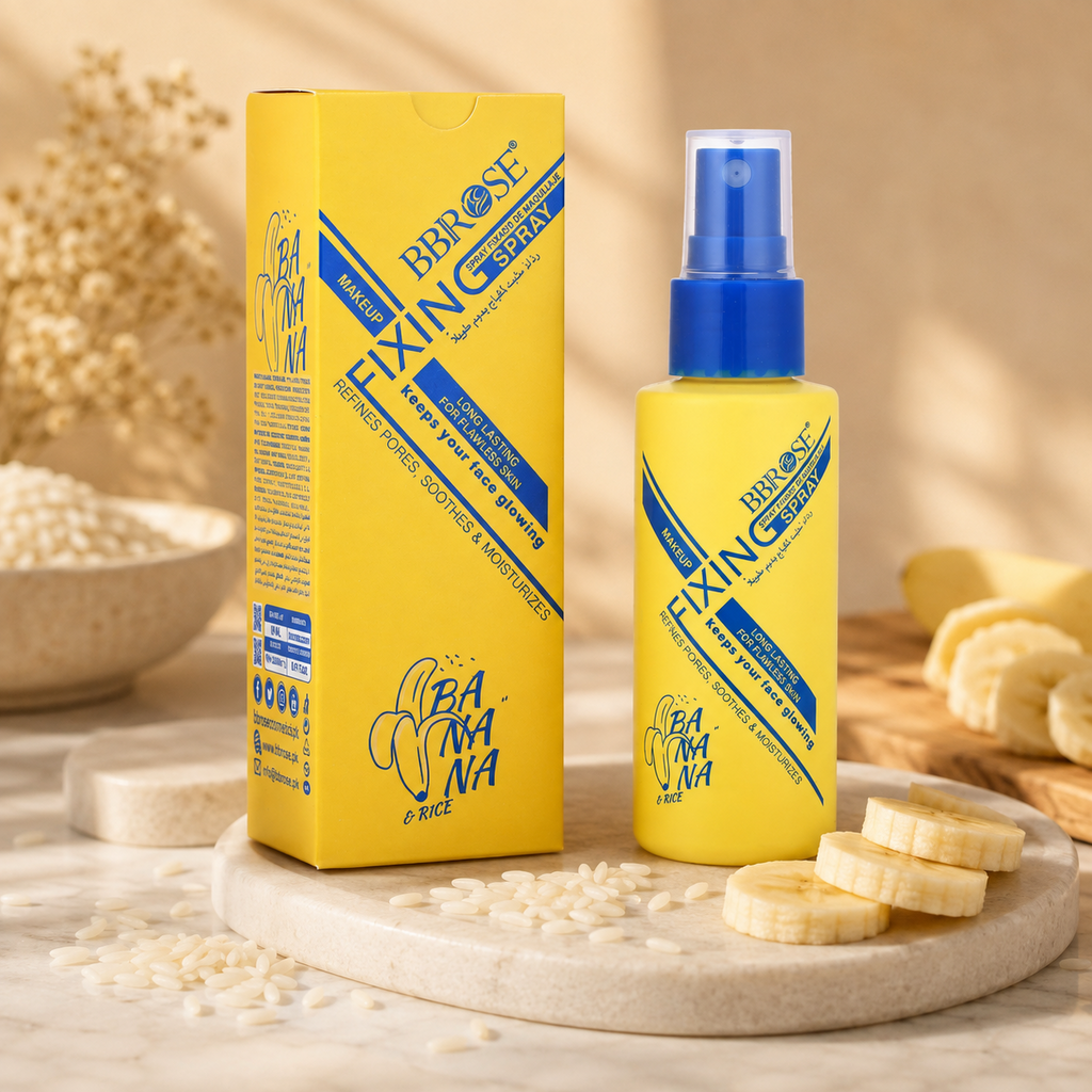 BBROSE Banana & Rice Makeup Fixing Spray – Long-Lasting, Moisturizing & Pore-Refining Setting Mist