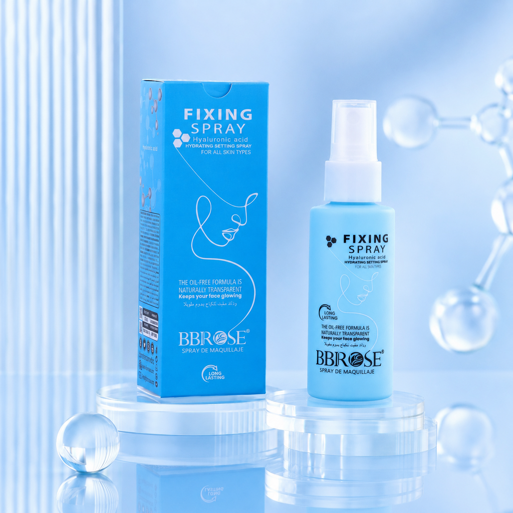 Hydrating Makeup Fixing Spray with Hyaluronic Acid 60ml, Oil-Free Transparent Setting Spray for Long-Lasting Glow, Suitable for All Skin Types