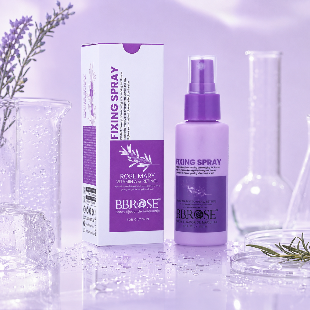 Rosemary Vitamin A & Retinol Fixing Spray (60ml) | 18-Hour Makeup Protection from Smudging & Running | Long-Lasting & Oil-Control Formula | Instant Glow for a Fresh Look