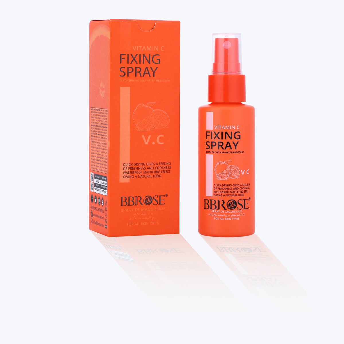 BBROSE Vitamin C Fixing Spray – Quick-Drying, Water-Resistant Mattifying Makeup Setting Mist