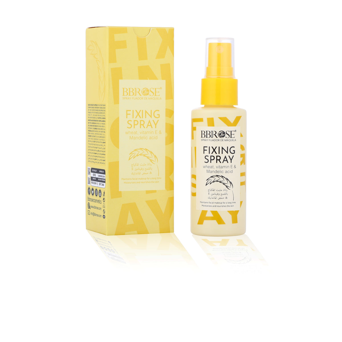 BBROSE Fixing Spray with Wheat, Vitamin E & Mandelic Acid – Long-Lasting Makeup Setting Mist