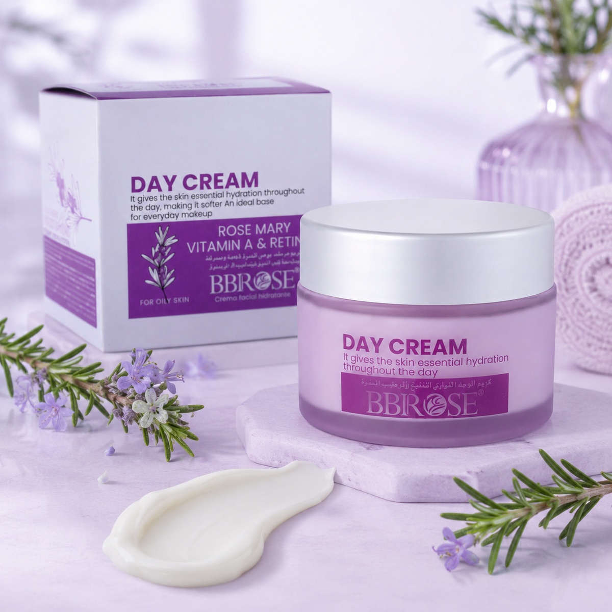 BBROSE Rosemary, Vitamin A & Retinol Day Cream for Oily Skin – Hydrating Daily Face Cream