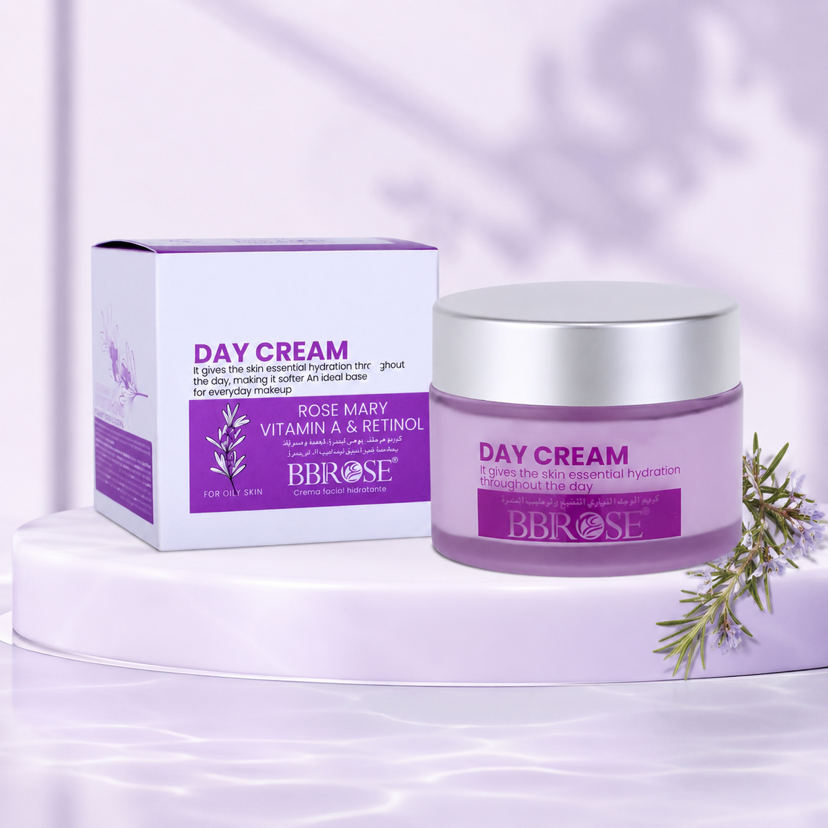 BBROSE Rosemary, Vitamin A & Retinol Day Cream for Oily Skin – Hydrating Daily Face Cream