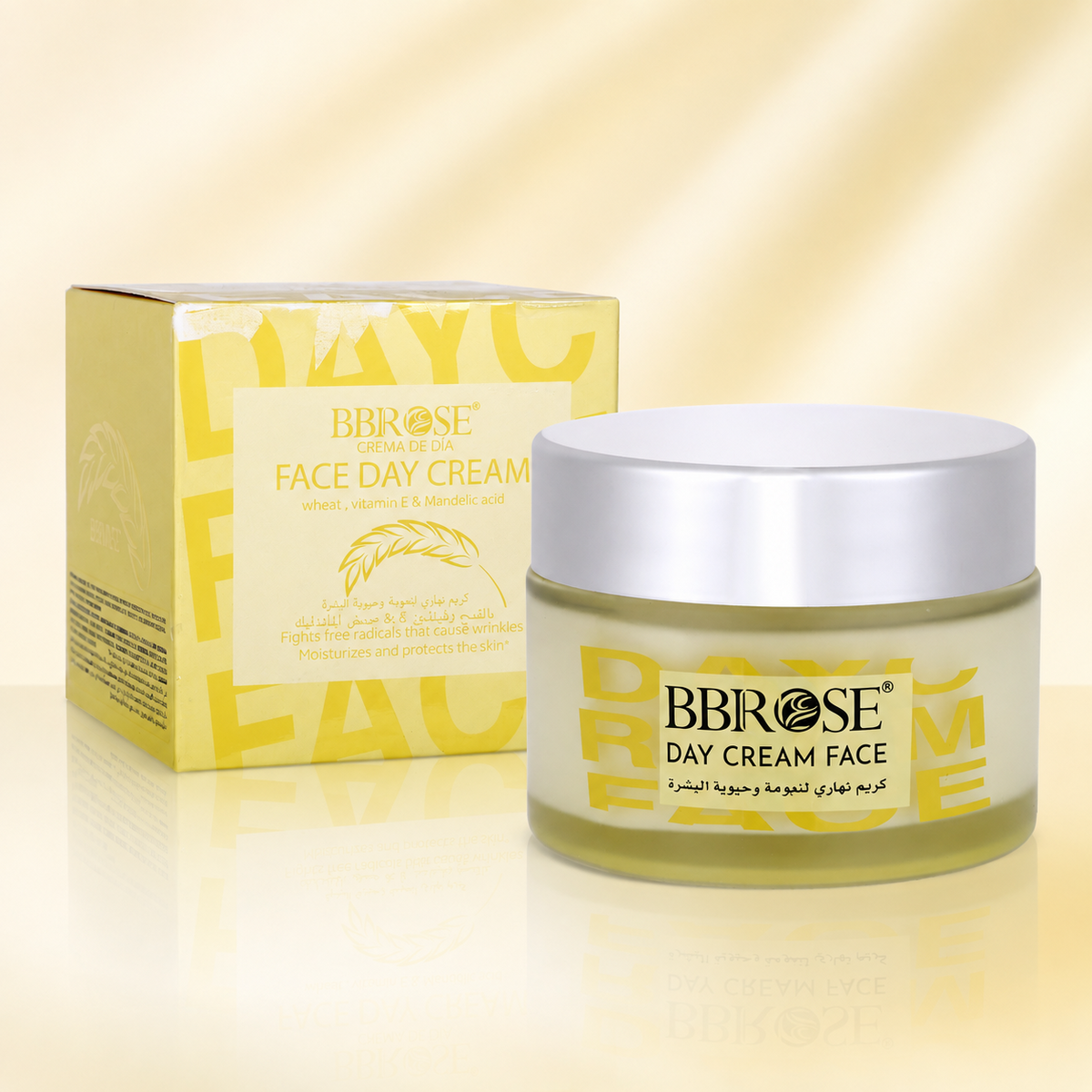 BBROSE Wheat, Vitamin E & Mandelic Acid Face Day Cream – Moisturizing and Antioxidant Daily Facial Cream