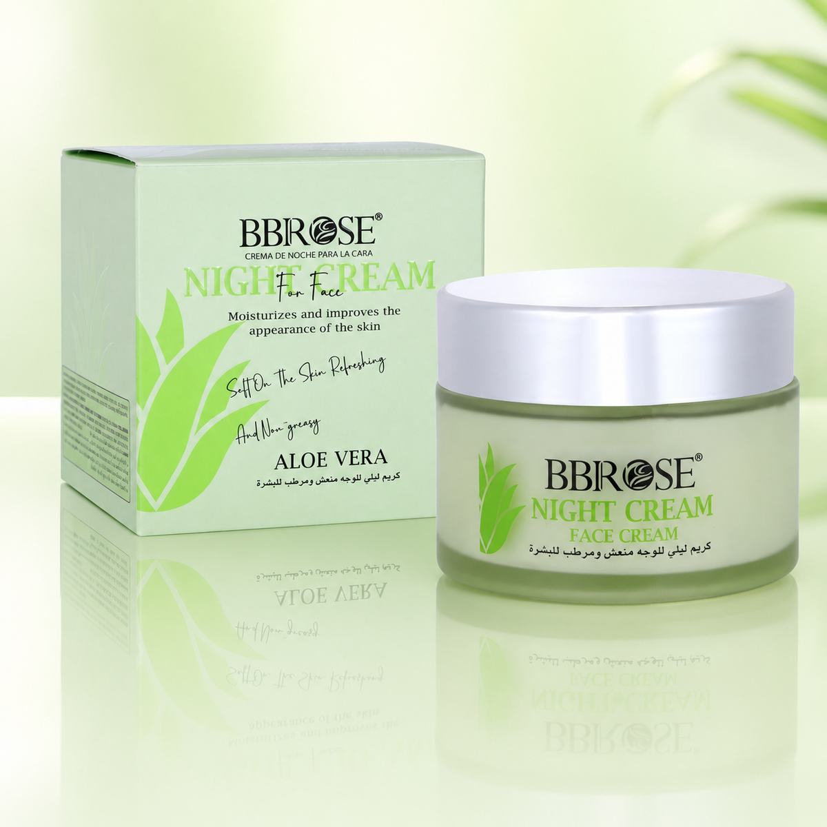 BBROSE Aloe Vera Night Cream for Face – Moisturizing, Refreshing and Non-Greasy Overnight Cream