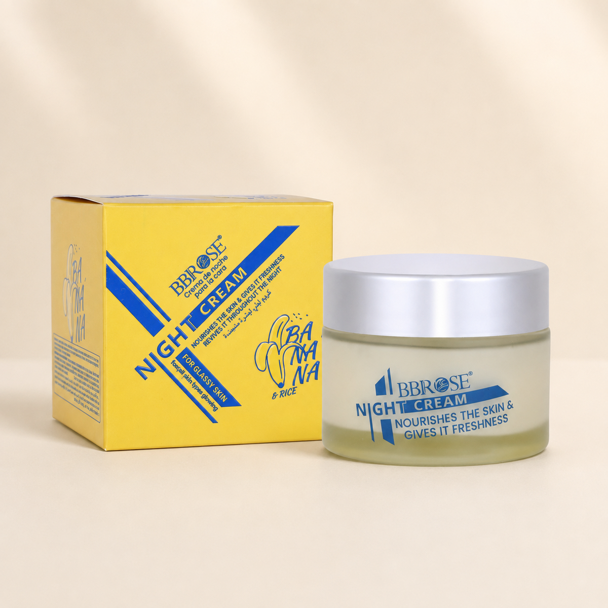 BBROSE Banana & Rice Night Cream – Nourishing Overnight Face Cream for Fresh, Glowing Skin