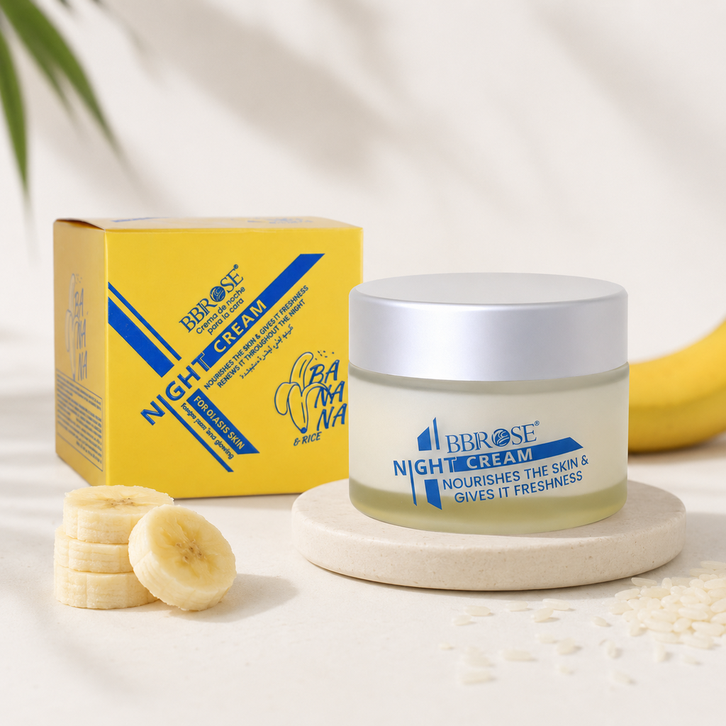 BBROSE Banana & Rice Night Cream – Nourishing Overnight Face Cream for Fresh, Glowing Skin