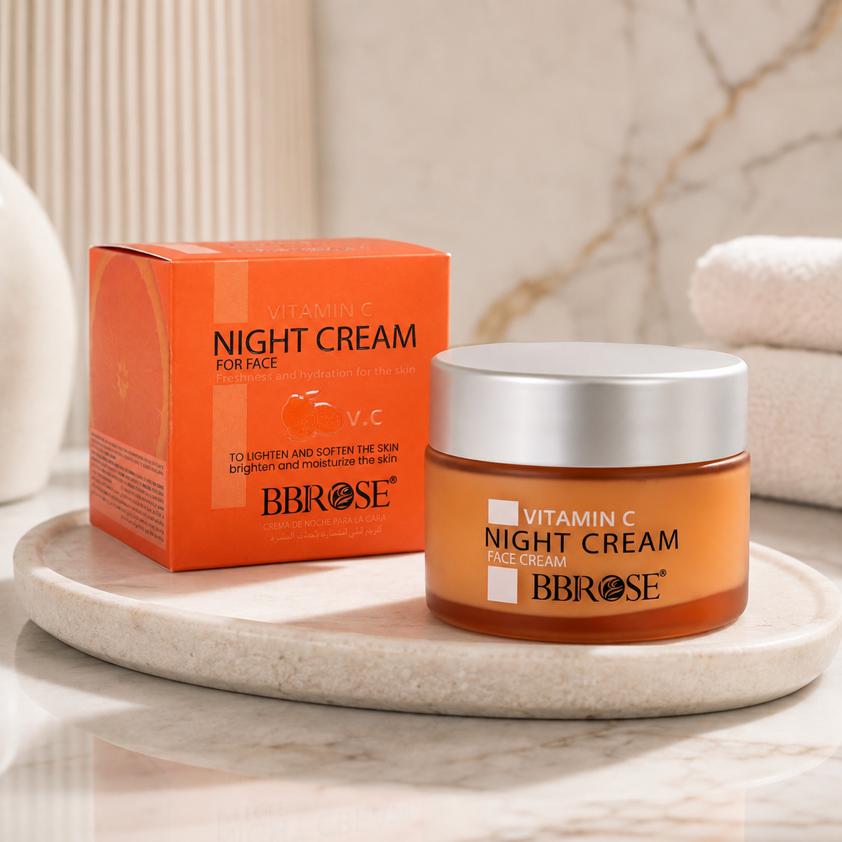 Vitamin C Night Cream (50ml) | Brightens & Hydrates Skin | Enhances Fairness & Softness | Deep Moisturization for a Radiant & Even-Toned Complexion