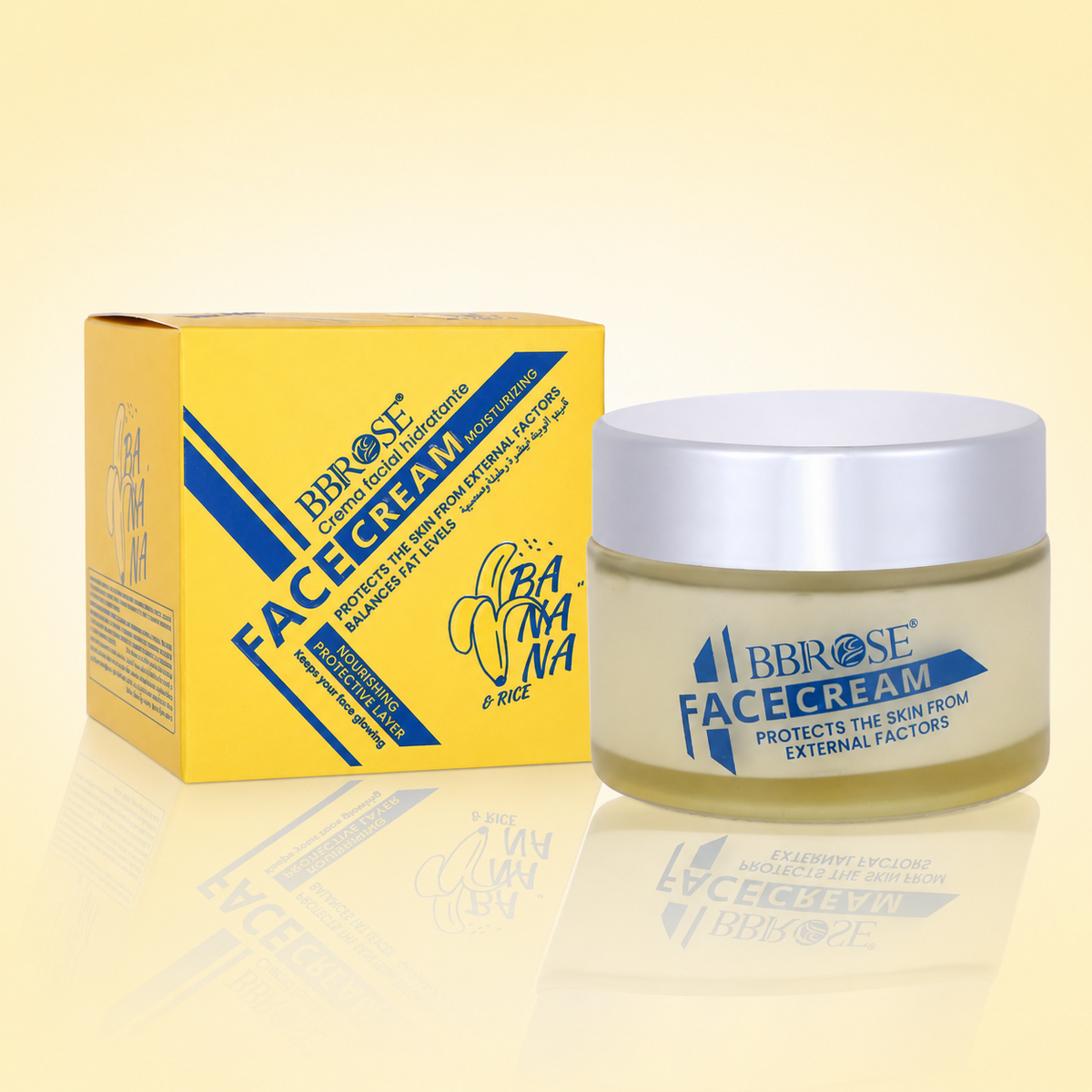 Banana & Rice Moisturizing Face Cream – Nourishing Protective Cream for Balanced, Glowing Skin