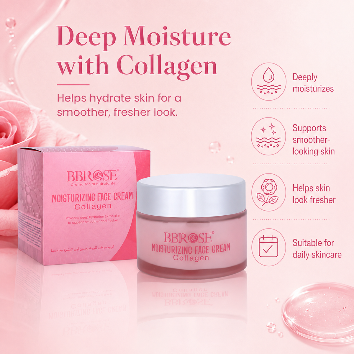Collagen Moisturizing Face Cream – Deep Hydration for Smoother, Fresher-Looking Skin
