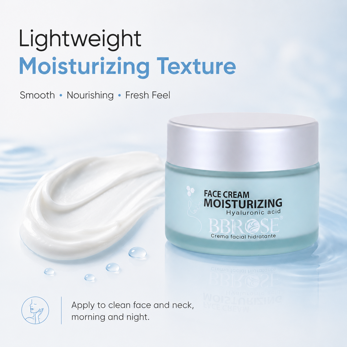 Hyaluronic Acid Moisturizing Face Cream – Hydrating and Tone-Unifying Facial Cream for All Skin Types