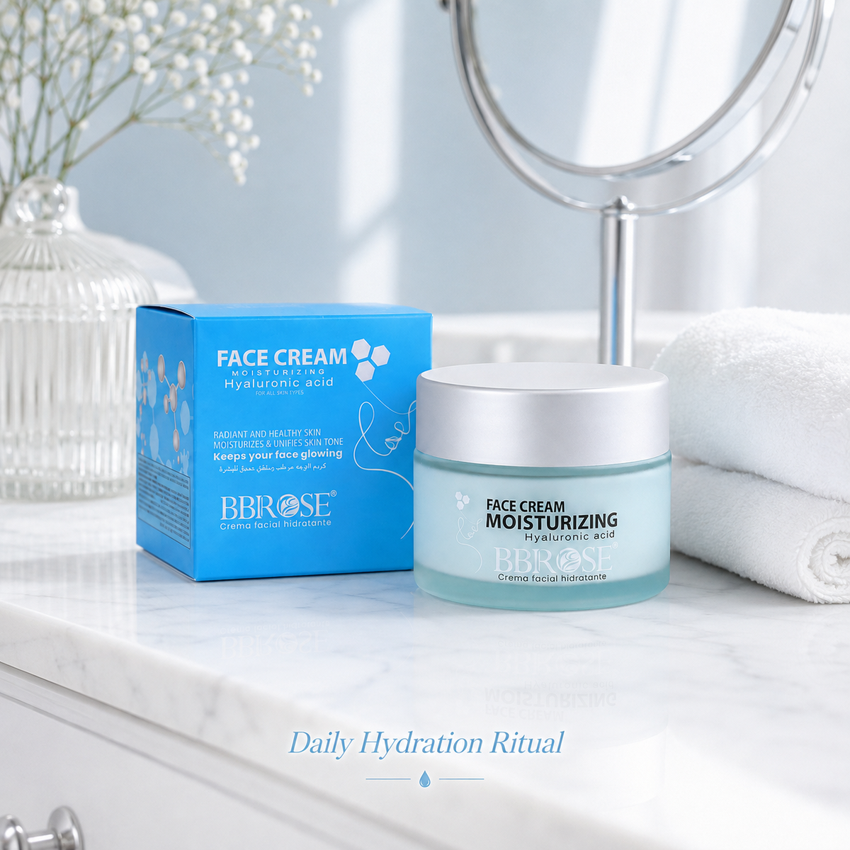 Hyaluronic Acid Moisturizing Face Cream – Hydrating and Tone-Unifying Facial Cream for All Skin Types