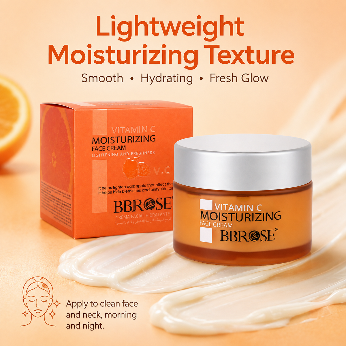 Vitamin C Moisturizing Face Cream for Brightening & Even Skin Tone