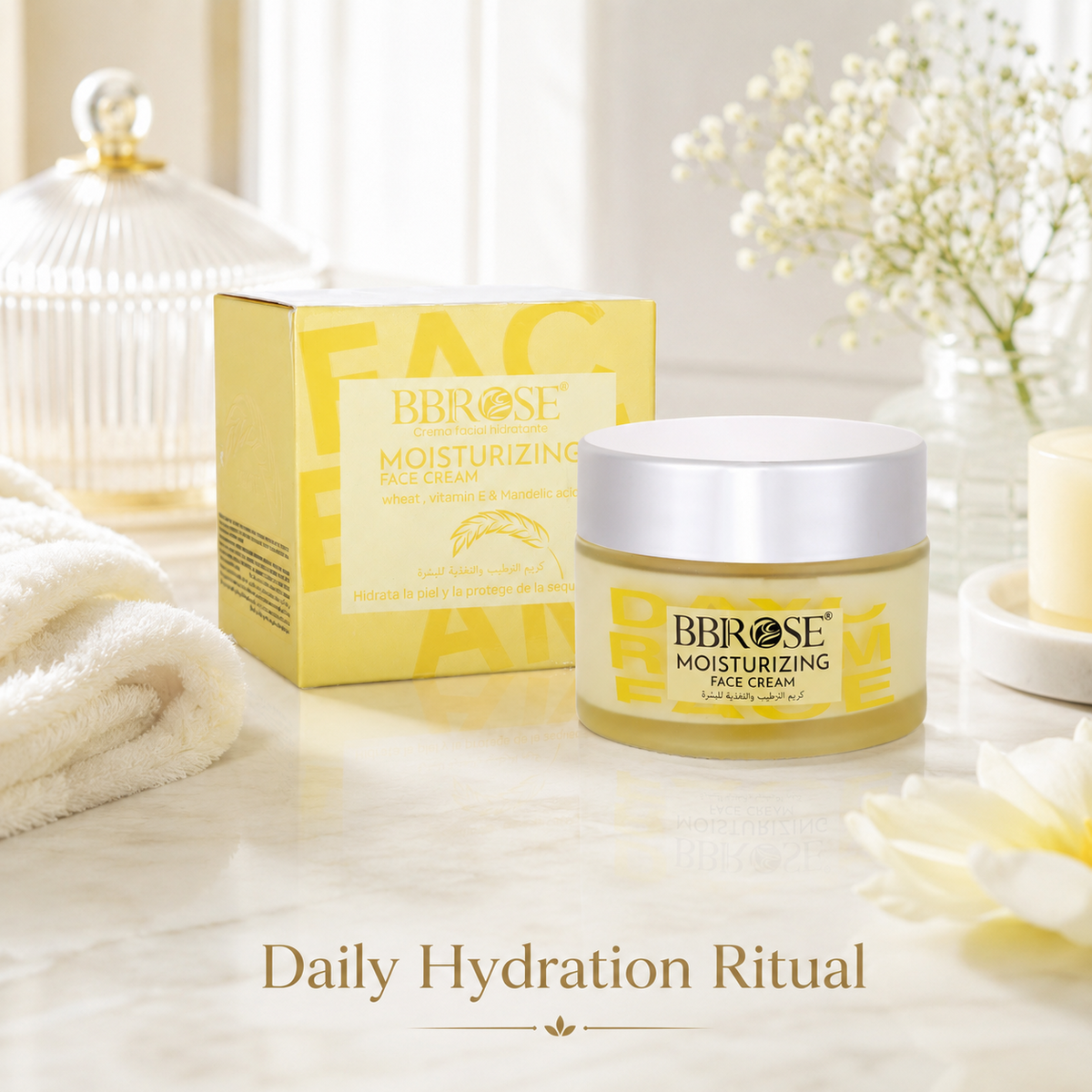 Wheat, Vitamin E & Mandelic Acid Moisturizing Face Cream – Hydrating and Nourishing Facial Cream