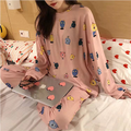 Sweet Feminine All-Season 2 Pcs Women 's Long Sleeve Sleep Set | Color: Style 1 | Image 1