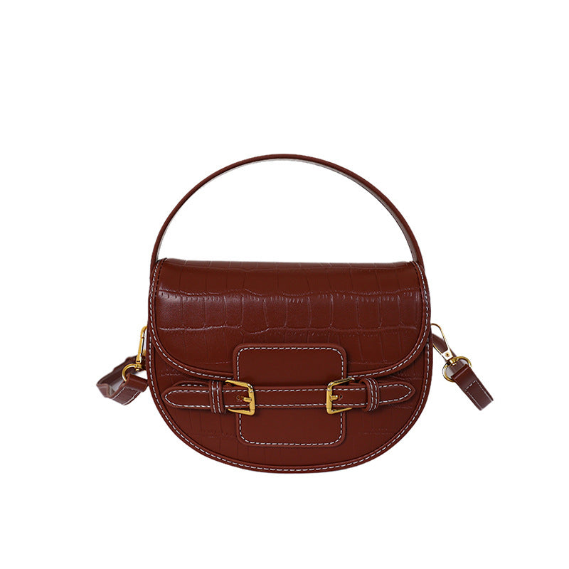 Modern Chic All-Season PU/Artificial Leather/Microfiber Leather Women's Crossbody Bags Saddle Bags | Color: Brown | Image 2