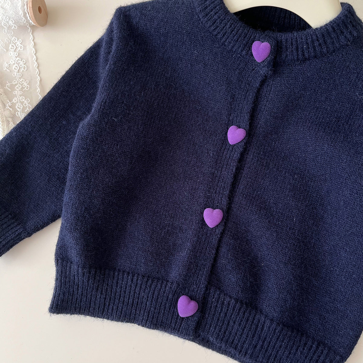 Preppy Autumn 2-Piece Girls' Dress Suit, Ages 2-9 | Color: Purple | Image 2