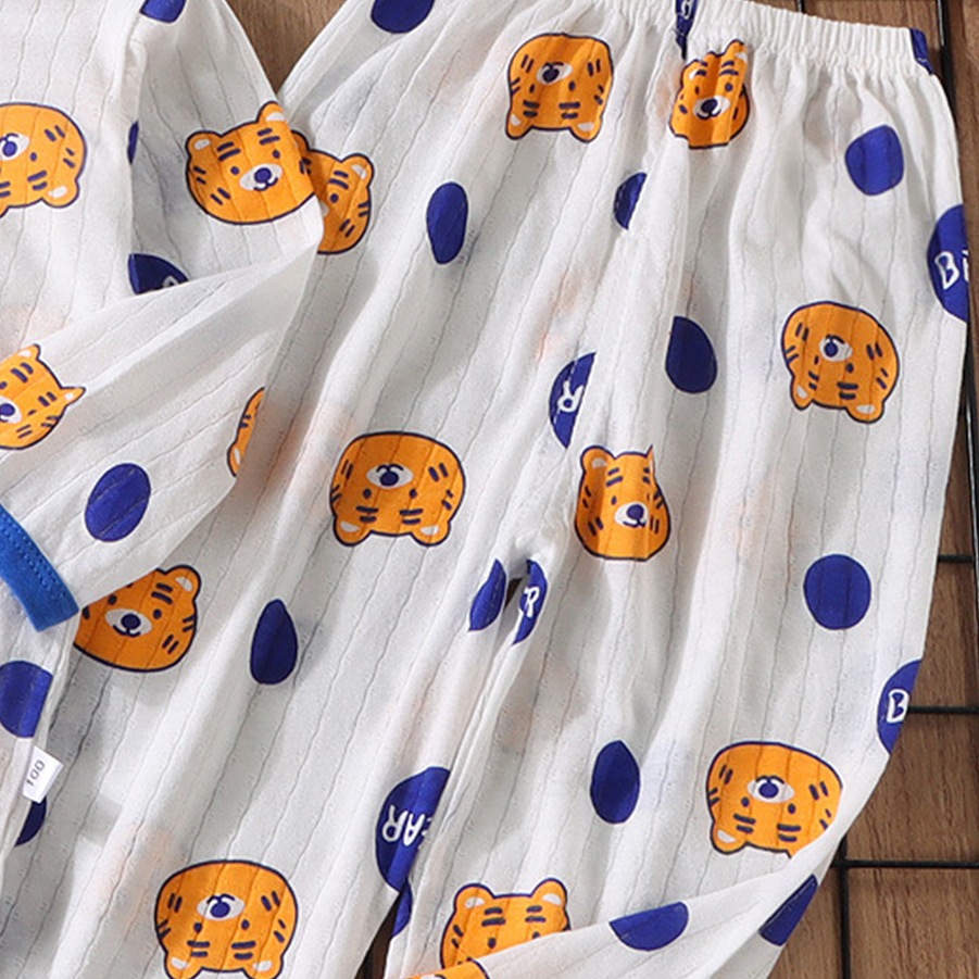 Minimalist Summer 2-Piece Unisex Kids' Pajama Set, Ages 2-7 | Color: Style 1 | Image 2