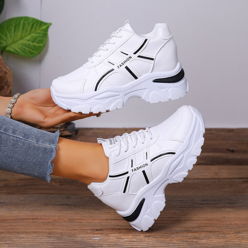 Modern Chic All-Season PU/Artificial Leather/Microfiber Leather Women's Casual Shoes | Color: White | Image 1