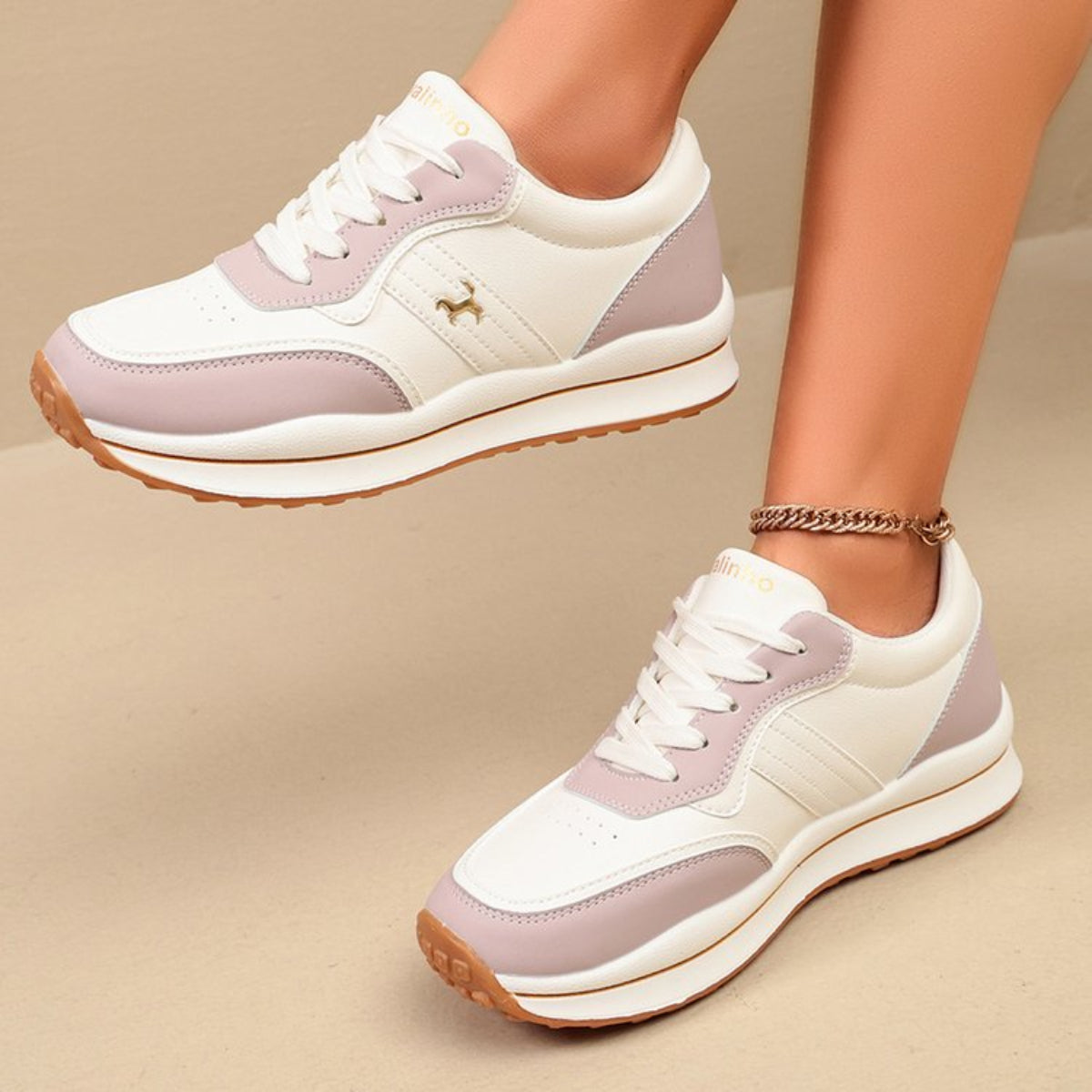 Modern Chic All-Season Others Women's Fashion Sneaker | Color: Purple | Image 1