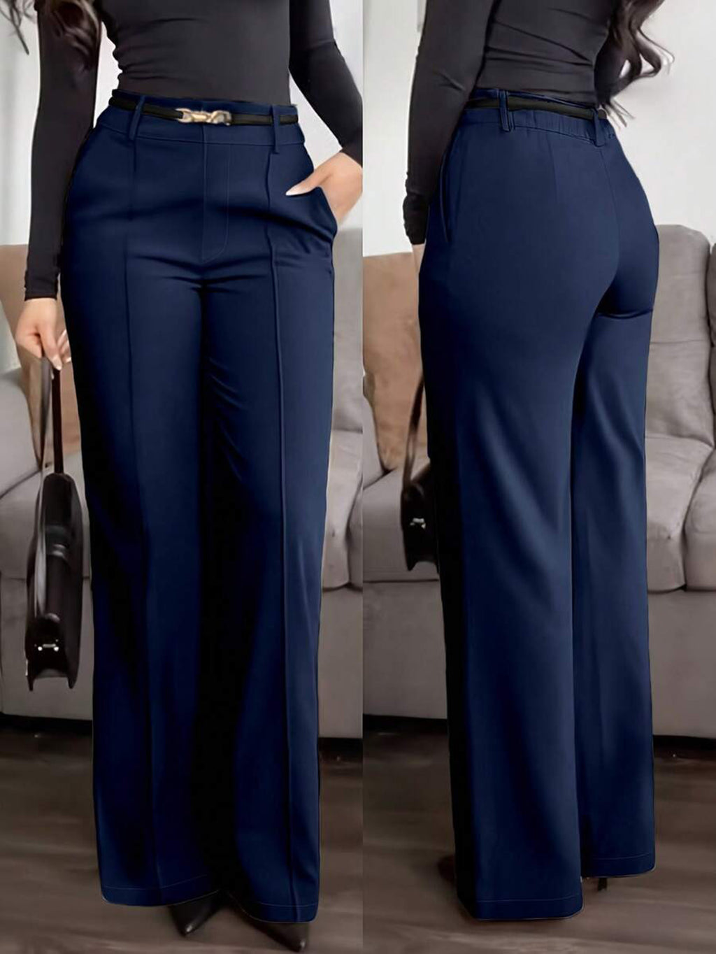 Modest All-Season Trousers | Color: Navy | Image 1