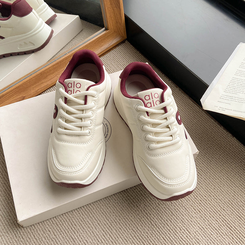 Modern Chic All-Season PU/Artificial Leather/Microfiber Leather Women's Fashion Sneaker | Color: Red | Image 1