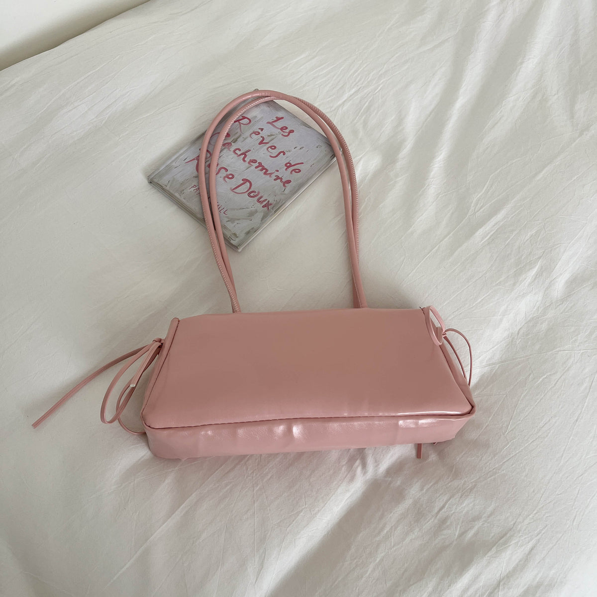 Modern Chic All-Season PU/Artificial Leather/Microfiber Leather Women's Shoulder Bags Underarm Bags | Color: Pink | Image 2