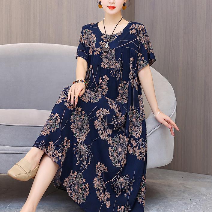 Casual Sporty Summer A-Line Dress | Color: Navy | Image 1