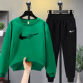 Modern Chic All-Season Casual Sporty Autumn 2-Piece Boys' Pants Suit, Ages 3-14 | Color: Green | Image 1