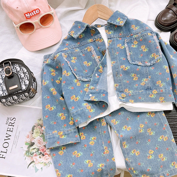 Trendy Autumn 2-Piece Girls' Pants Suit, Ages 2-9 | Color: As the Picture | Image 2