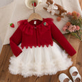 Sweet & Cute Autumn Baby Girls' Dress, Ages 1-24 Months | Color: Red | Image 1
