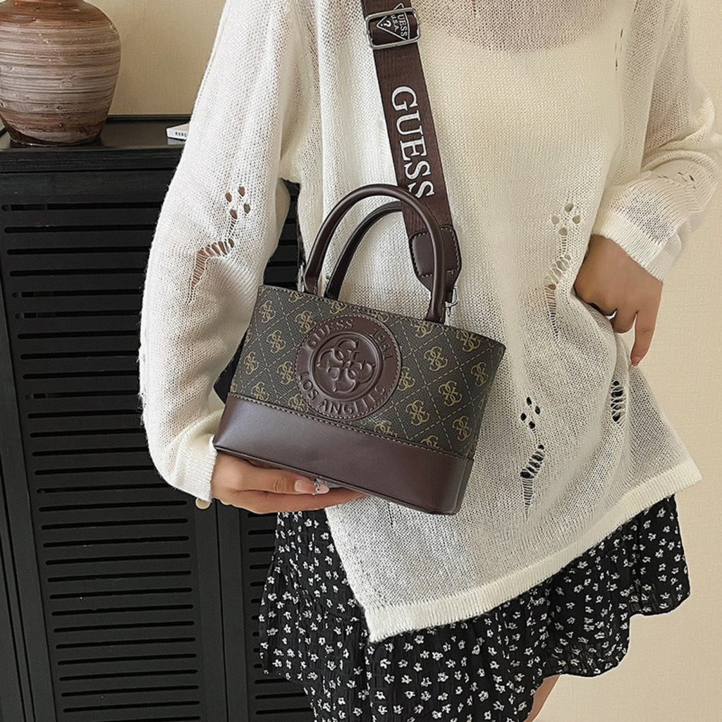 Modern Chic All-Season PU/Artificial Leather/Microfiber Leather, Cloth / Textile Women's Crossbody Bags Other Bags | Color: Coffee | Image 2