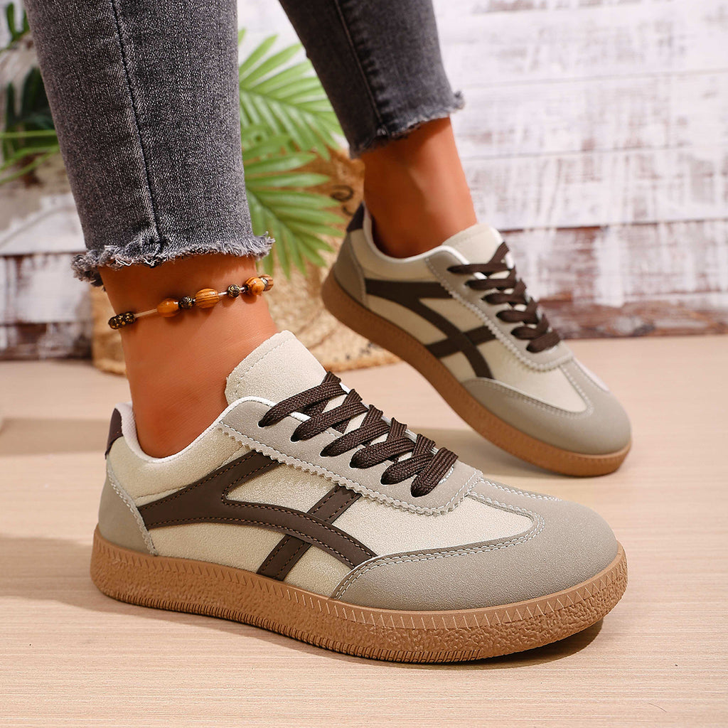 Modern Chic All-Season PU/Artificial Leather/Microfiber Leather Women's Skate Shoes | Color: Beige | Image 2