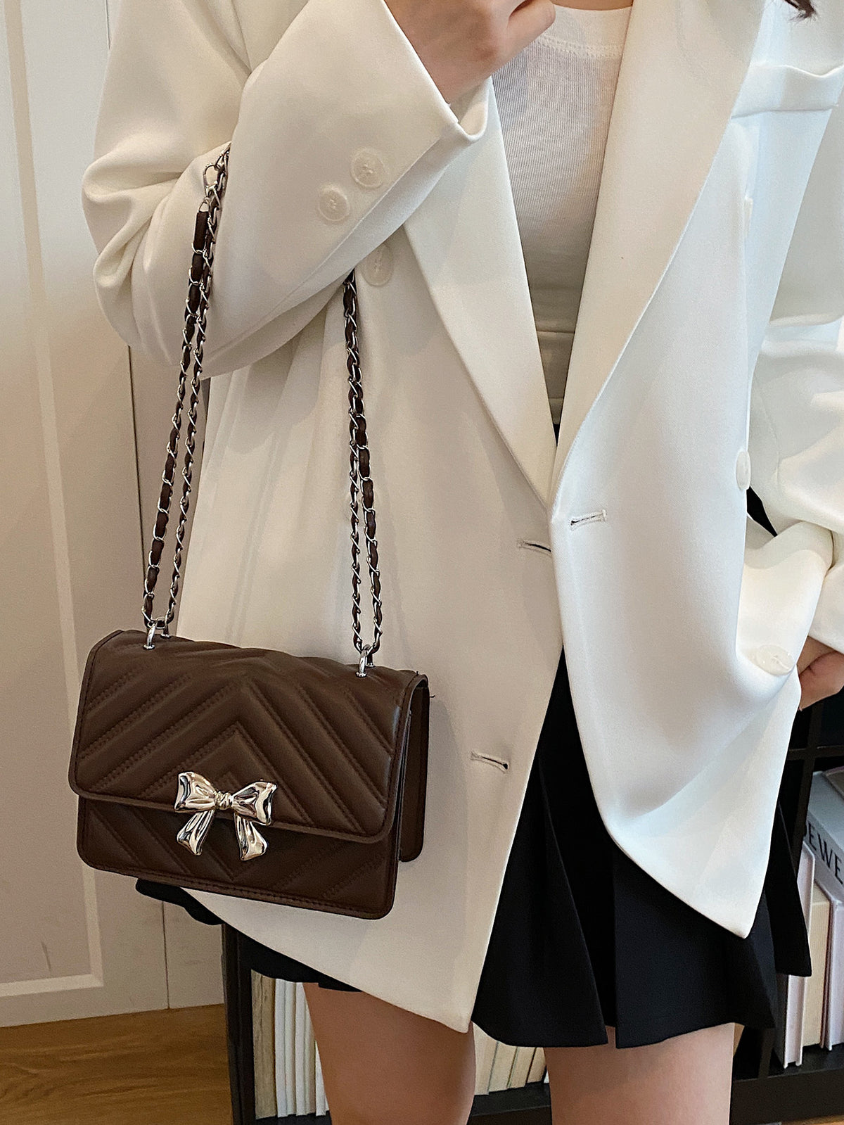 Modern Chic All-Season PU/Artificial Leather/Microfiber Leather Women's Crossbody Bags Other Bags | Color: Coffee | Image 1