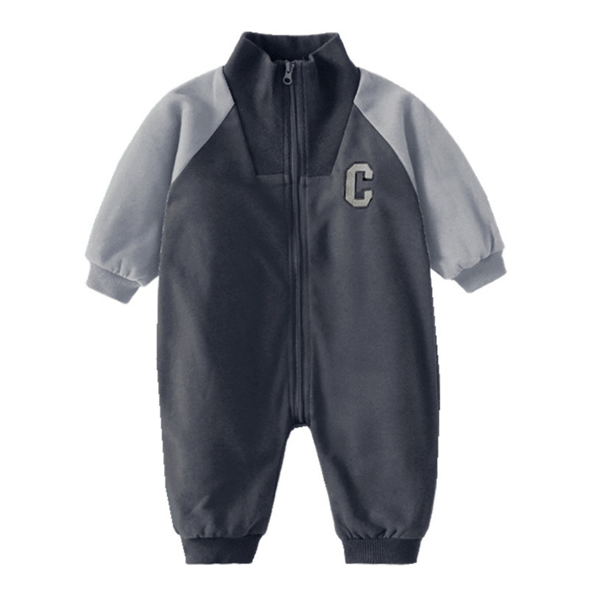 Casual Sporty Autumn Baby Boys' Jumpsuit, Ages 1-24 Months | Color: Dark Grey | Image 2