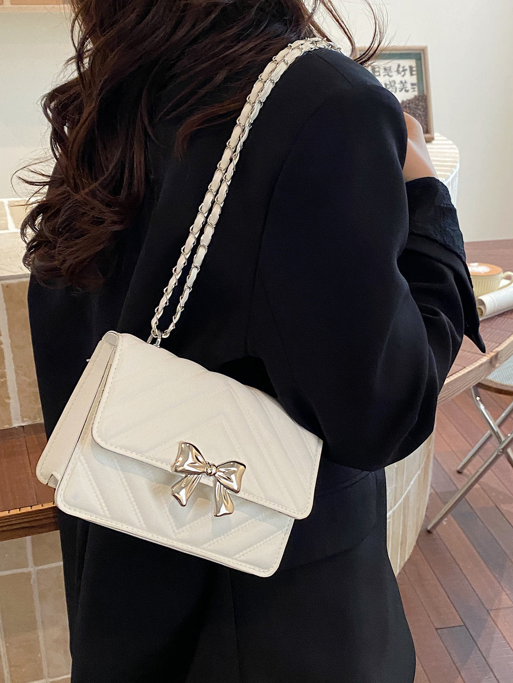 Modern Chic All-Season PU/Artificial Leather/Microfiber Leather Women's Crossbody Bags Other Bags | Color: White | Image 1