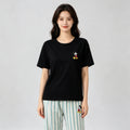 Modern Chic All-Season Sweet Feminine Summer 2 Pcs Women 's Short  Sleeve Sleep Set | Color: Style 1 | Image 1