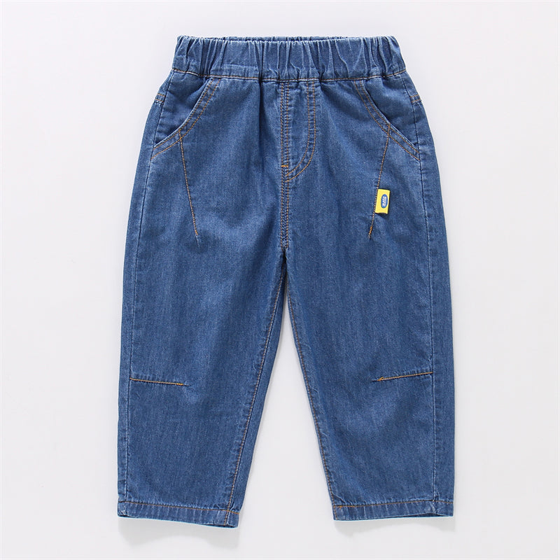 Casual Sporty Autumn Boys' Jeans, Ages 2-9 | Color: Blue | Image 1