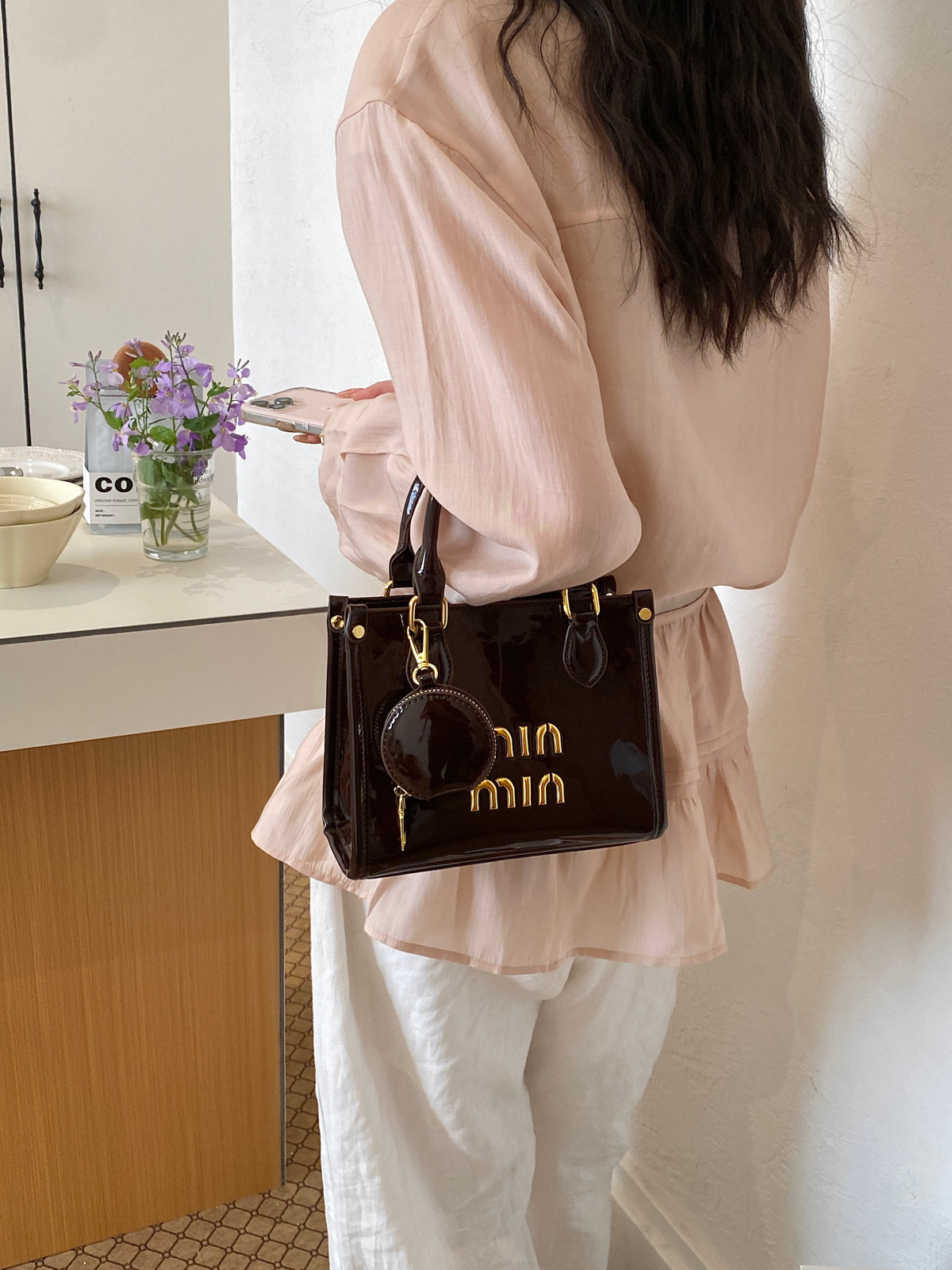 Modern Chic All-Season PU/Artificial Leather/Microfiber Leather Women's Shoulder Bags Other Bags | Color: Coffee | Image 1
