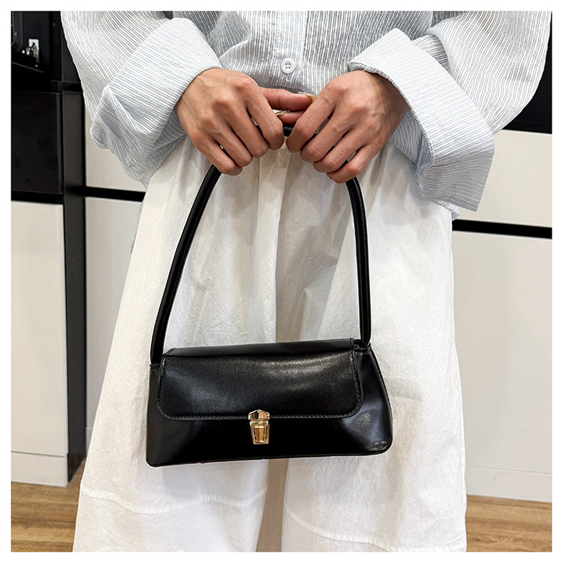 Modern Chic All-Season PU/Artificial Leather/Microfiber Leather Women's Shoulder Bags Underarm Bags | Color: Black | Image 3