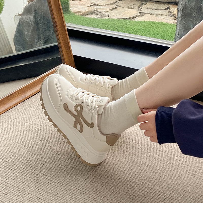 Modern Chic All-Season PU/Artificial Leather/Microfiber Leather Women's Fashion Sneaker | Color: Khaki | Image 2