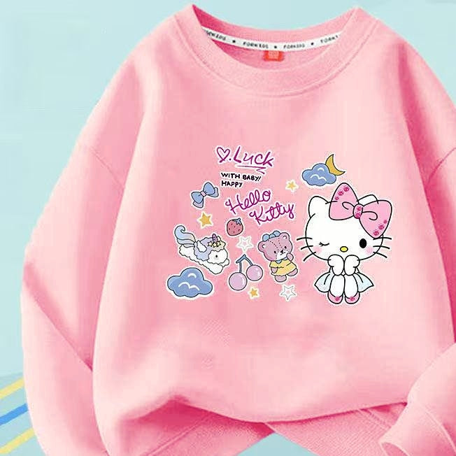 Casual Sporty Autumn 2-13years Boys/Girls Sweatshirt | Color: Pink | Image 2