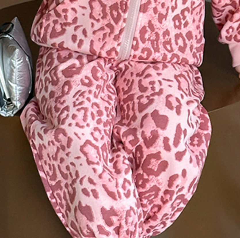 Trendy Autumn 2-Piece Girls' Pants Suit, Ages 2-9 | Color: Pink | Image 2