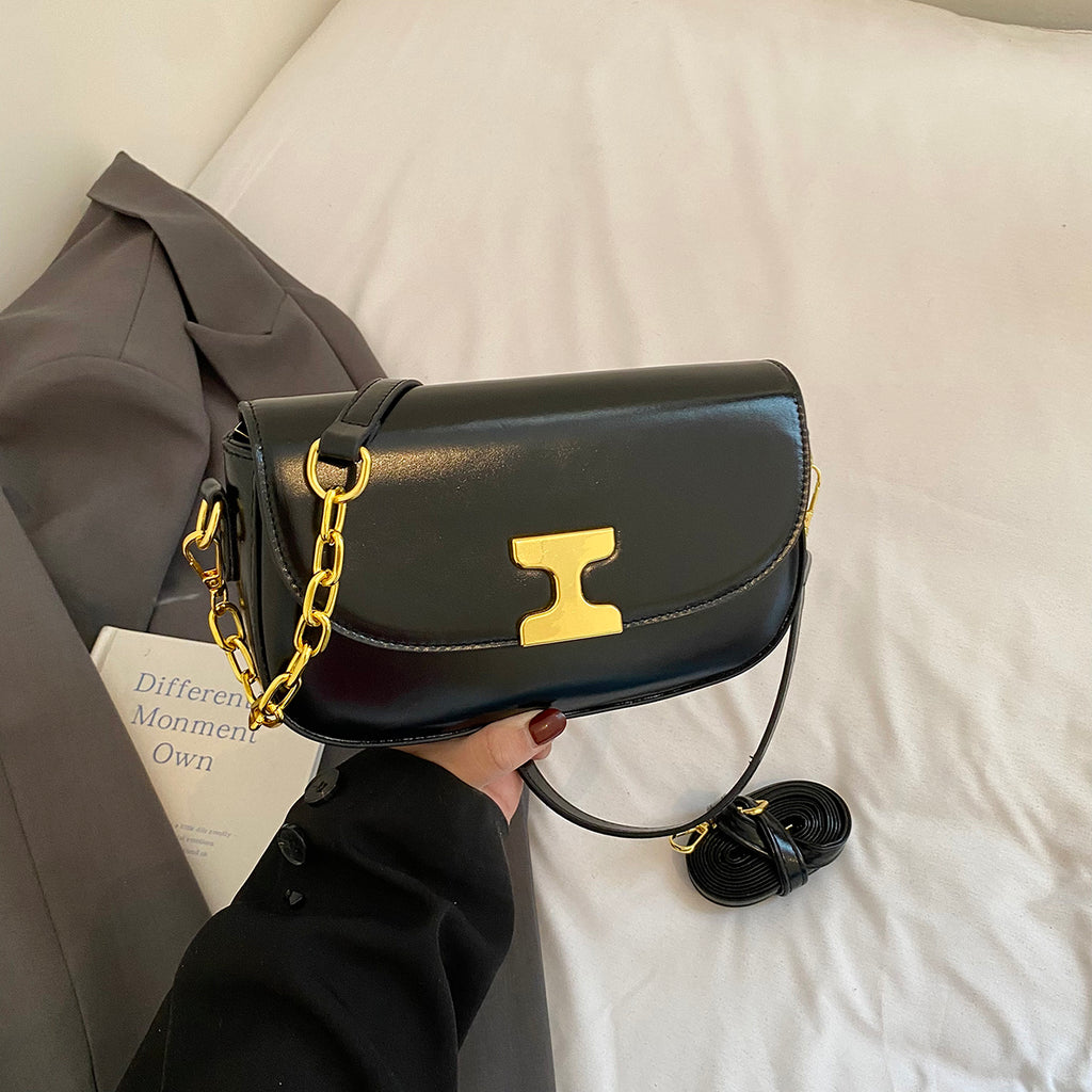 Modern Chic All-Season PU/Artificial Leather/Microfiber Leather Women's Shoulder Bags Other Bags | Color: Black | Image 1